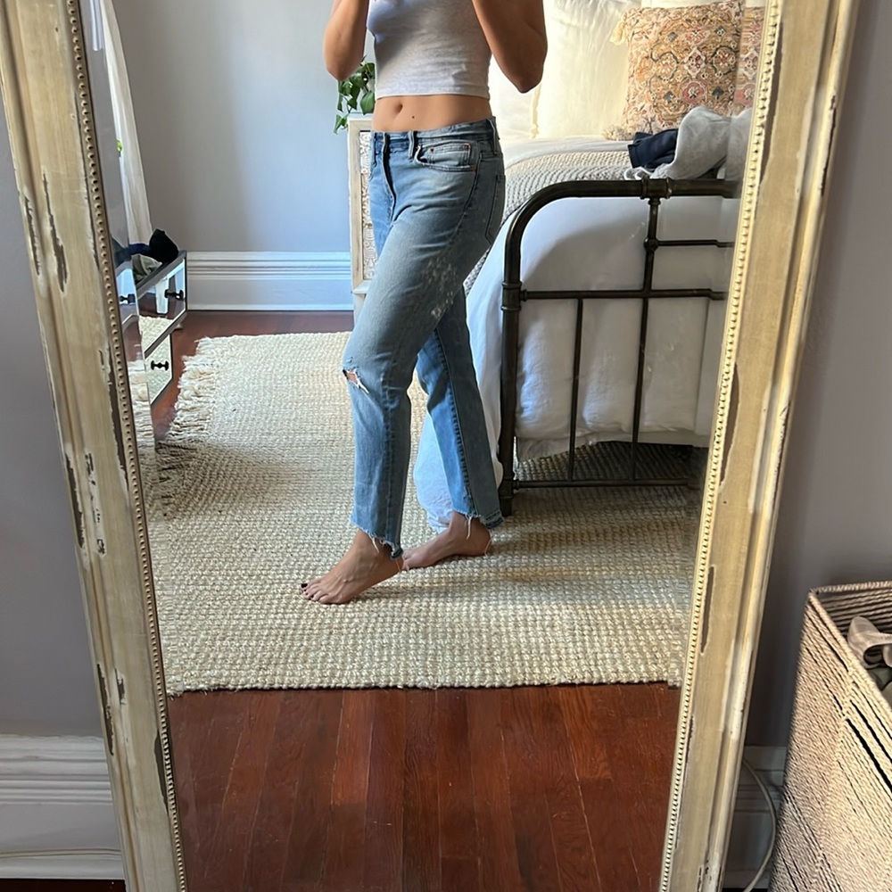 J. Crew Low/Mid Rise Medium Wash Blue Jeans Ankle Length